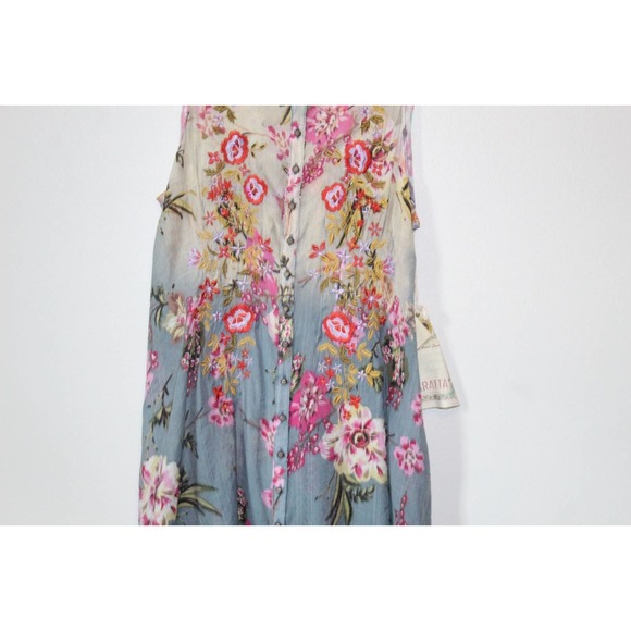 NWT Aratta Silent Journey Aurora Tunic Ombre Floral Embroidered Small H14392 - Picture 5 of 16